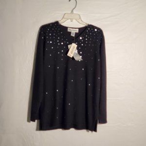 NWT NORTON MCNAUGHTON SWEATER WITH SEQUINS